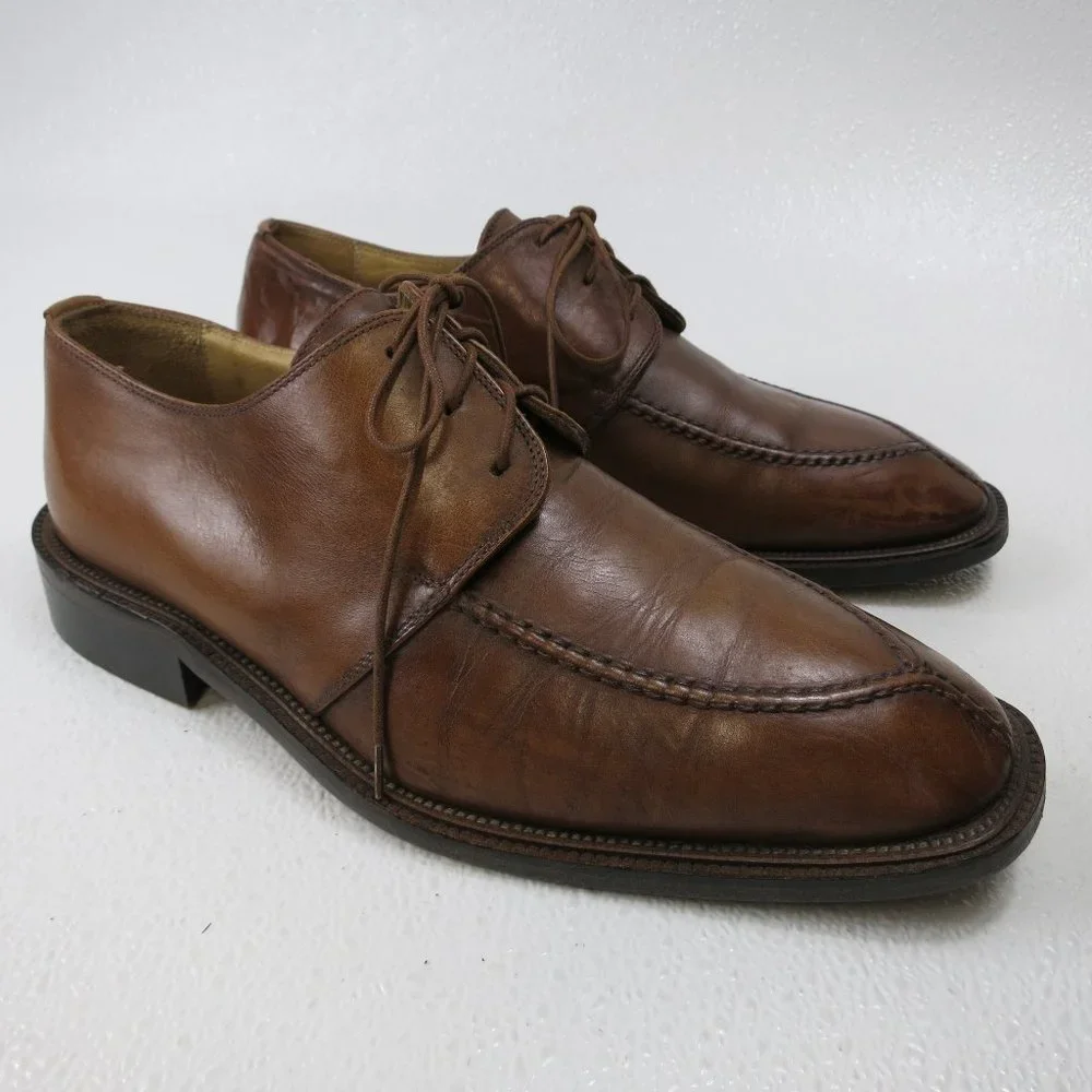 Mercanti Fiorentini Oil Tanned Leather Dress Fashion Oxfords Footwear Shoes 8 M